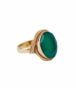 VADI JEWELS Bague Sphinx Onyx Vert