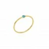 AND...PARIS Bague Memory Turquoise Or Jaune