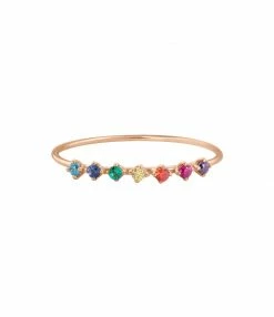 VANRYCKE Bague Stardust Rainbow Or Rose Pierres Multicolores