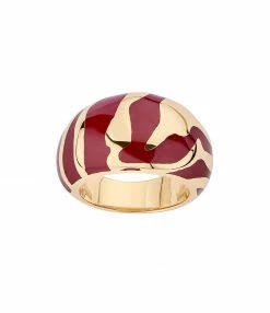 AURELIE BIDERMANN Bague Liwa River Résine Bordeaux