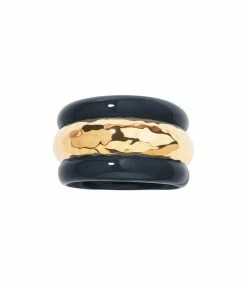 AURELIE BIDERMANN Bague Nazca Résine Noir