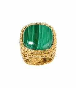 AURELIE BIDERMANN Chevalière Miki Malachite