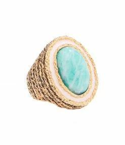 AURELIE BIDERMANN Bague Liz Turquoise