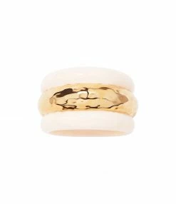 AURELIE BIDERMANN Bague Nazca Résine Ivoire