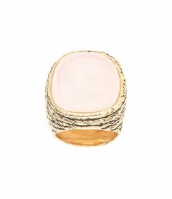 AURELIE BIDERMANN Chevalière Miki Quartz Rose