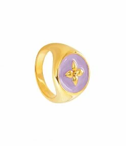 CABIROL Chevalière Croisette Vermeil Parme