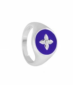 CABIROL Chevalière Croisette Bleu Klein