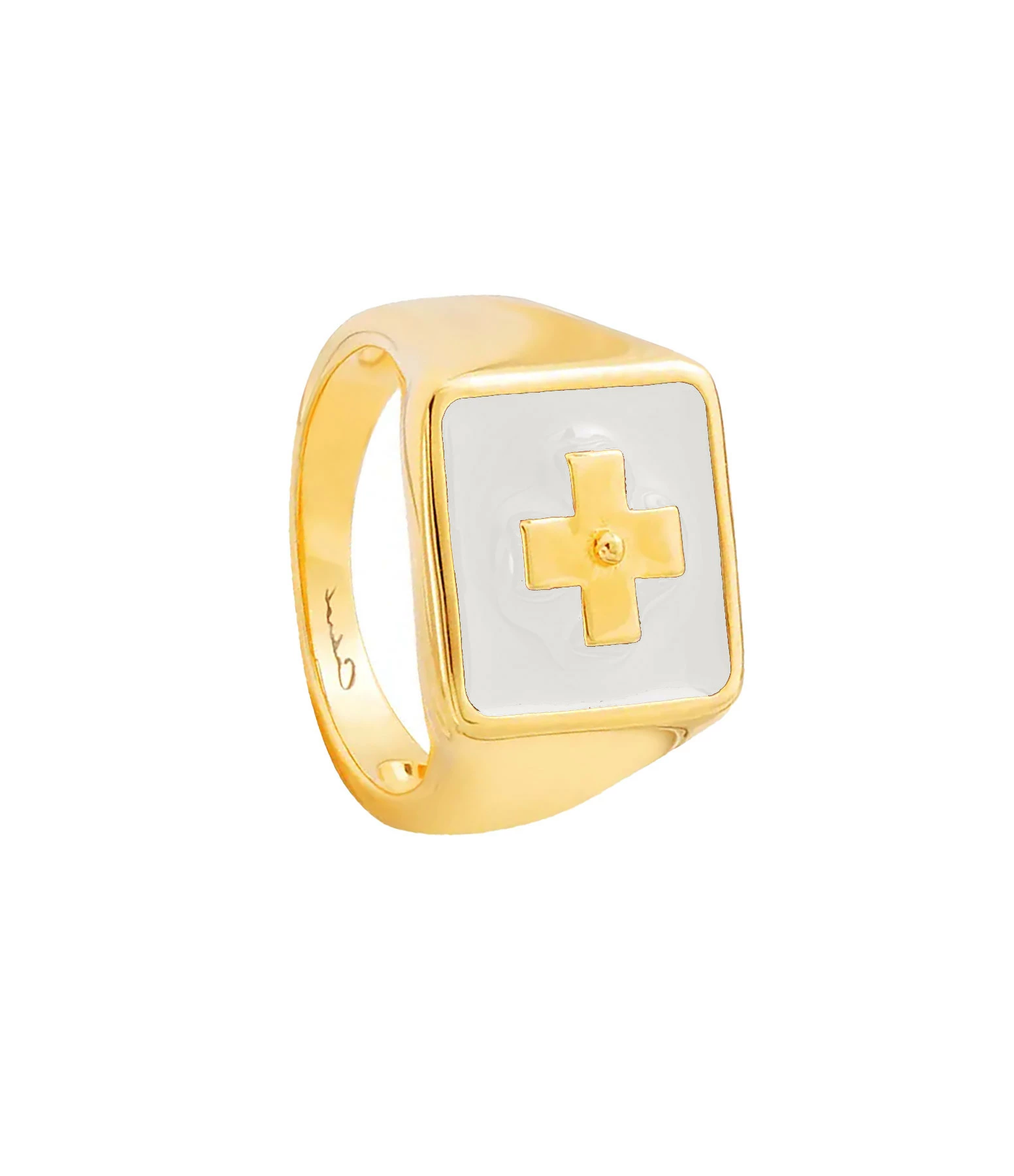 CABIROL Chevalière Destin Vermeil Blanc