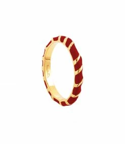 CABIROL Bague Aimée Vermeil Rouge Pourpre