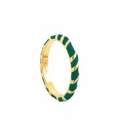 CABIROL Bague Aimée Vermeil Vert Sapin