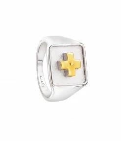 CABIROL Chevalière Destin Vermeil Argent