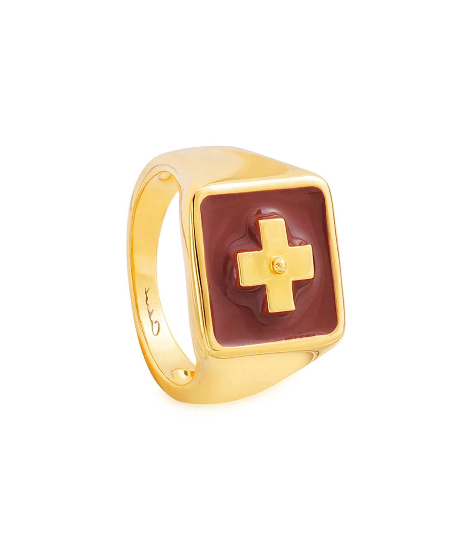 CABIROL Chevalière Destin GM Vermeil Grenat