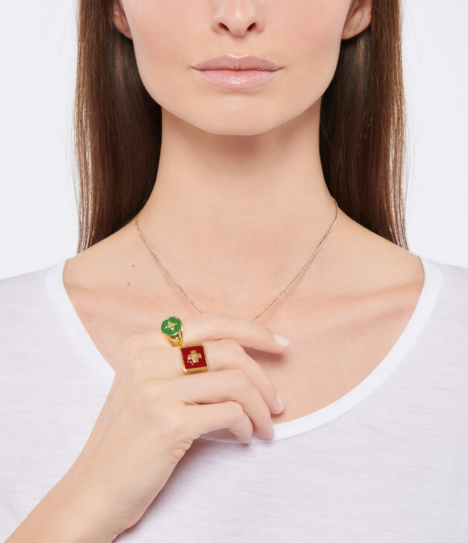 CABIROL Chevalière Destin GM Vermeil Grenat – Image 2