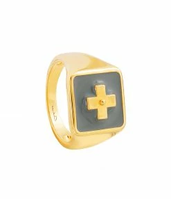 CABIROL Chevalière Destin GM Vermeil Kaki