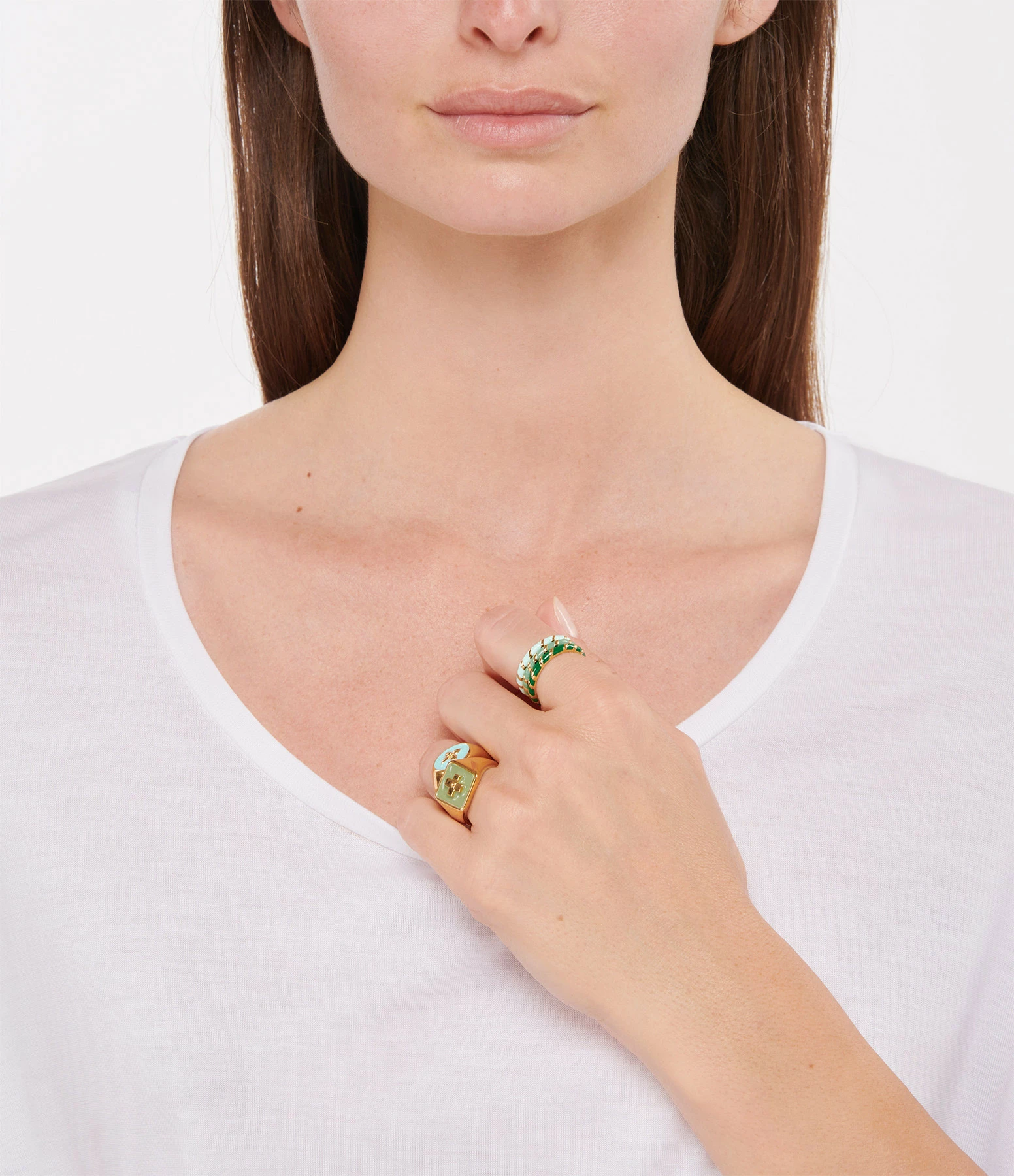 CABIROL Chevalière Destin Vermeil Kaki – Image 2