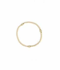 AND...PARIS Bague Chaîne Gourmette Or Jaune