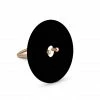 GINETTE NY Bague Donut Large Onyx Or Rose