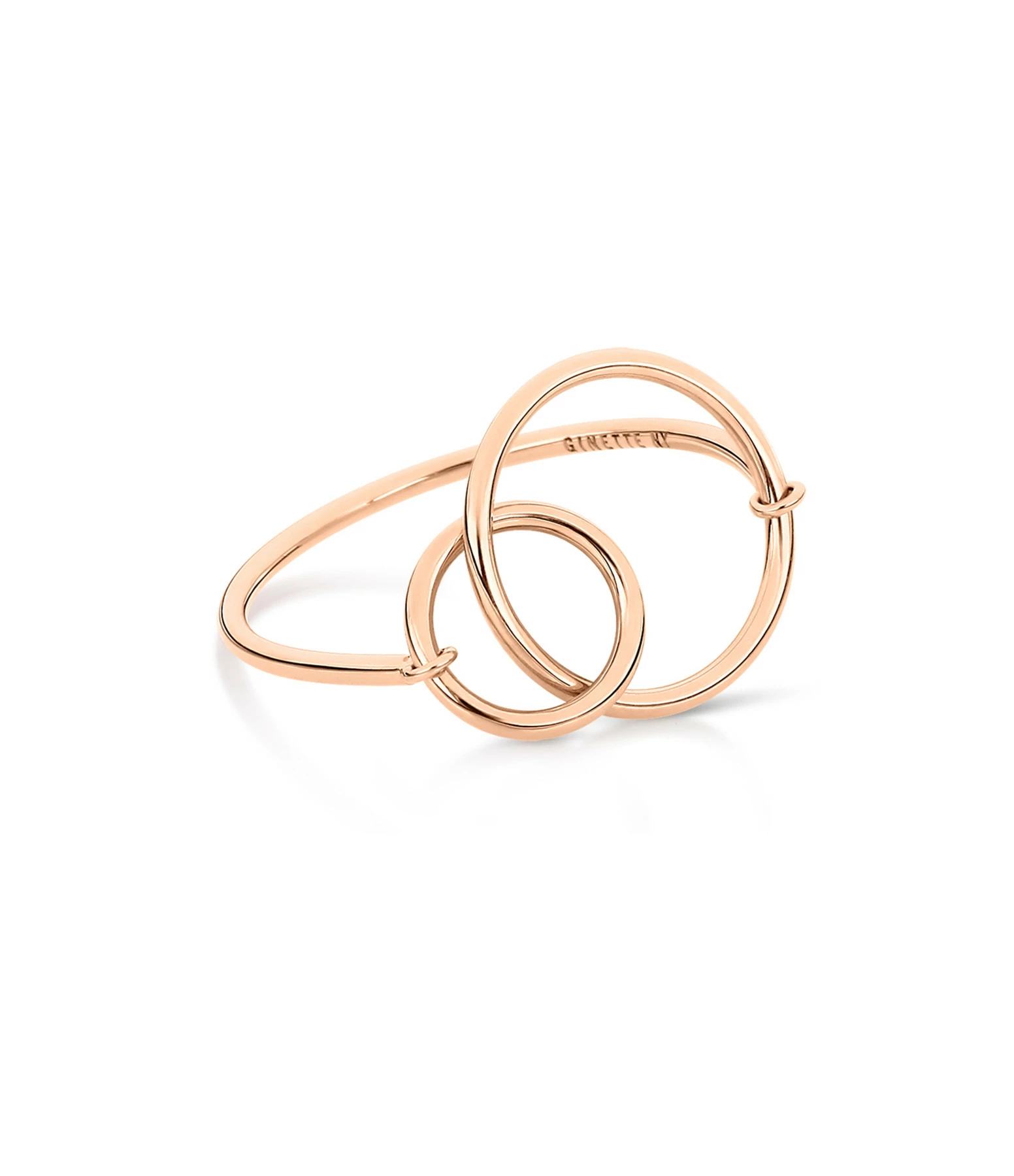 GINETTE NY Bague Tiny Fusion Or Rose