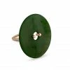 GINETTE NY Bague Donut Large Jade Or Rose