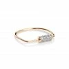 GINETTE NY Bague Mini Straw Or Rose Diamants