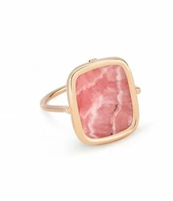 GINETTE NY Bague Antique Rhodocrosite Or Rose