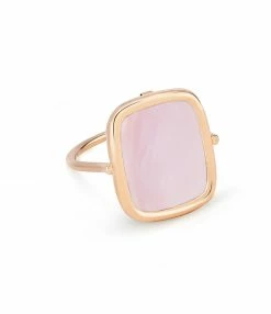 GINETTE NY Bague Antique Nacre Rose Or Rose