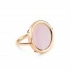 GINETTE NY Bague Disc Or Rose Nacre Rose
