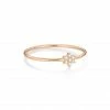 GINETTE NY Bague Mini Star Diamants Or Rose