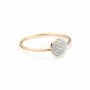 GINETTE NY Bague Ever Mini Disc Or Rose Diamants