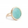 GINETTE NY Bague Disc Or Rose Amazonite