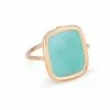 GINETTE NY Bague Antique Amazonite Or Rose