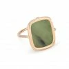 GINETTE NY Bague Antique Jade Or Rose
