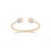 GINETTE NY Bague Choker Single Or Rose Diamants