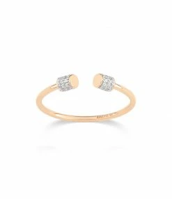 GINETTE NY Bague Choker Single Or Rose Diamants