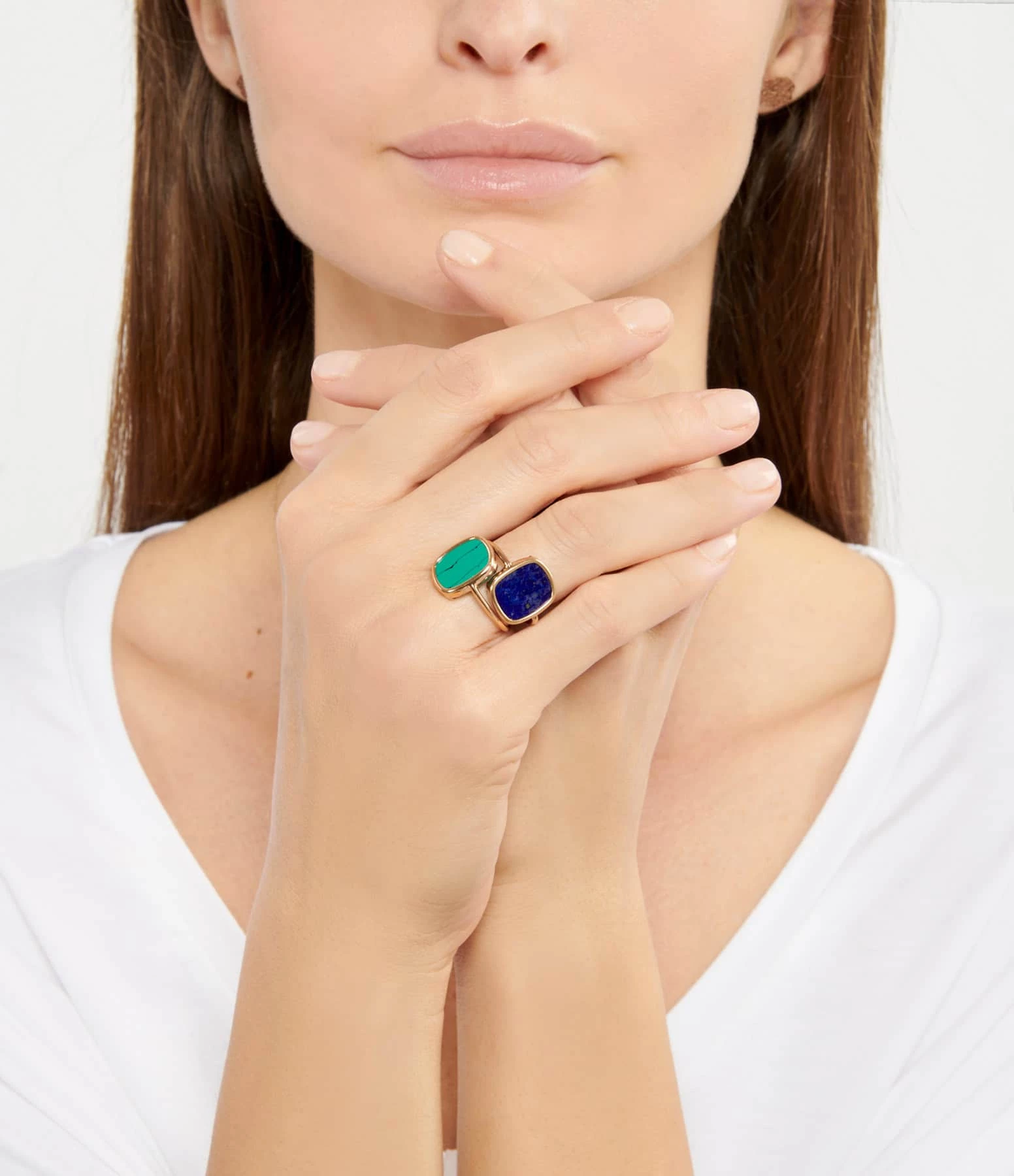 GINETTE NY Bague Antique Lapis Or Rose – Image 2