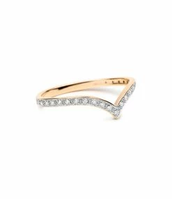 GINETTE NY Bague Wise Large Or Rose Diamants