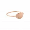 GINETTE NY Bague Ellipses & Sequins Mini Or Rose Diamant