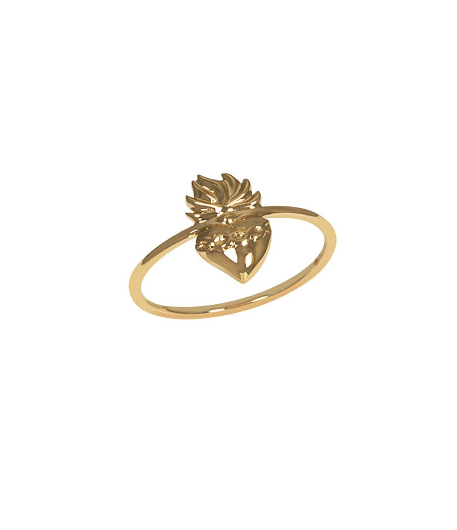 AND...PARIS Bague Ex Voto Cœur Or Jaune