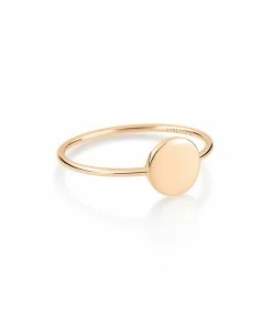 GINETTE NY Bague Ever Mini Disc Or Rose