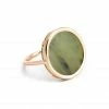 GINETTE NY Bague Disc Or Rose Jade