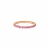 GINETTE NY Bague French Kiss Saphirs Roses Or Rose