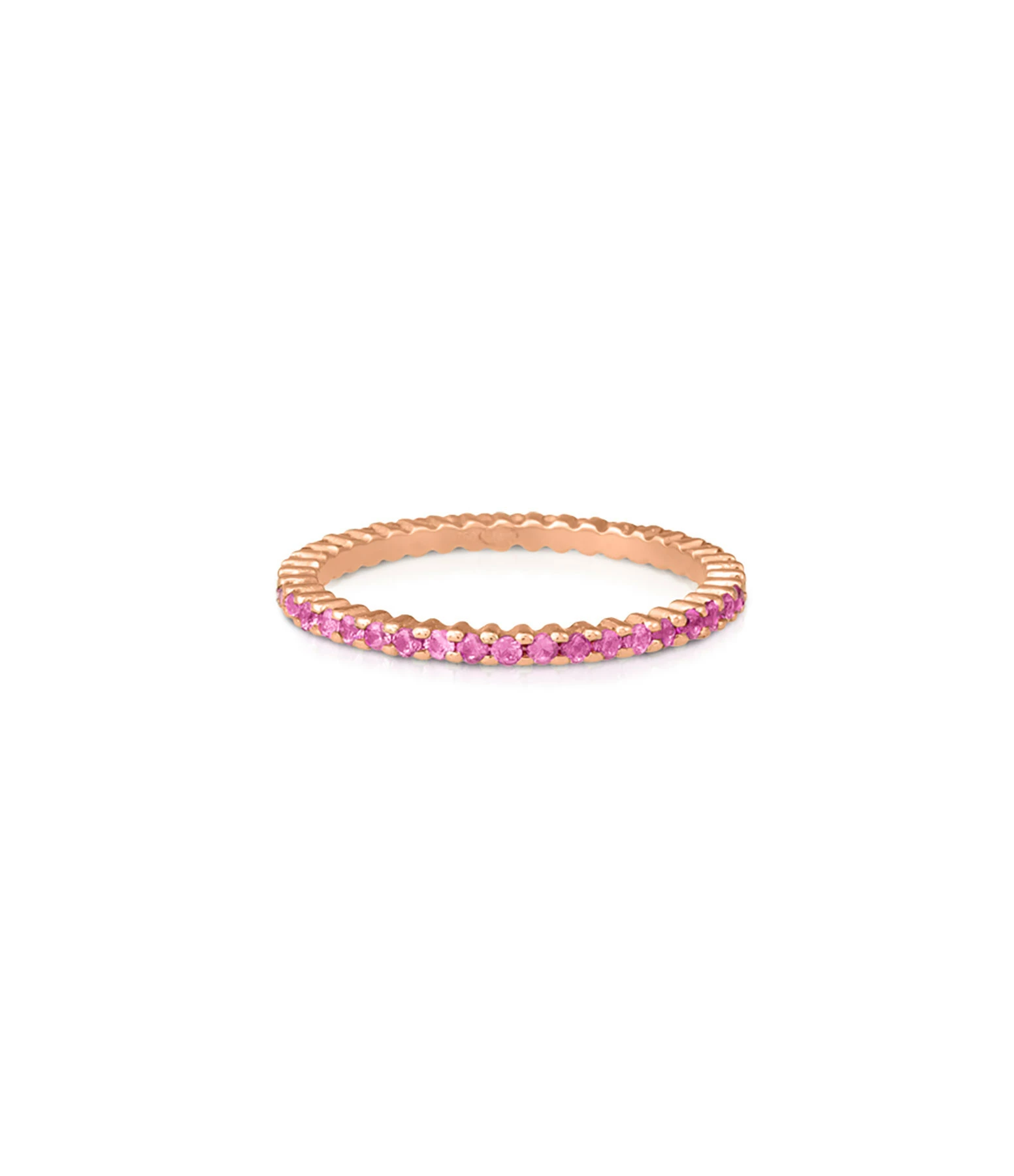 GINETTE NY Bague French Kiss Saphirs Roses Or Rose