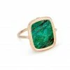 GINETTE NY Bague Antique Chrysocolle Or Rose
