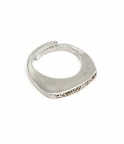 LSONGE Bague Éclat Premium Argent Blanc Émail Diamanté