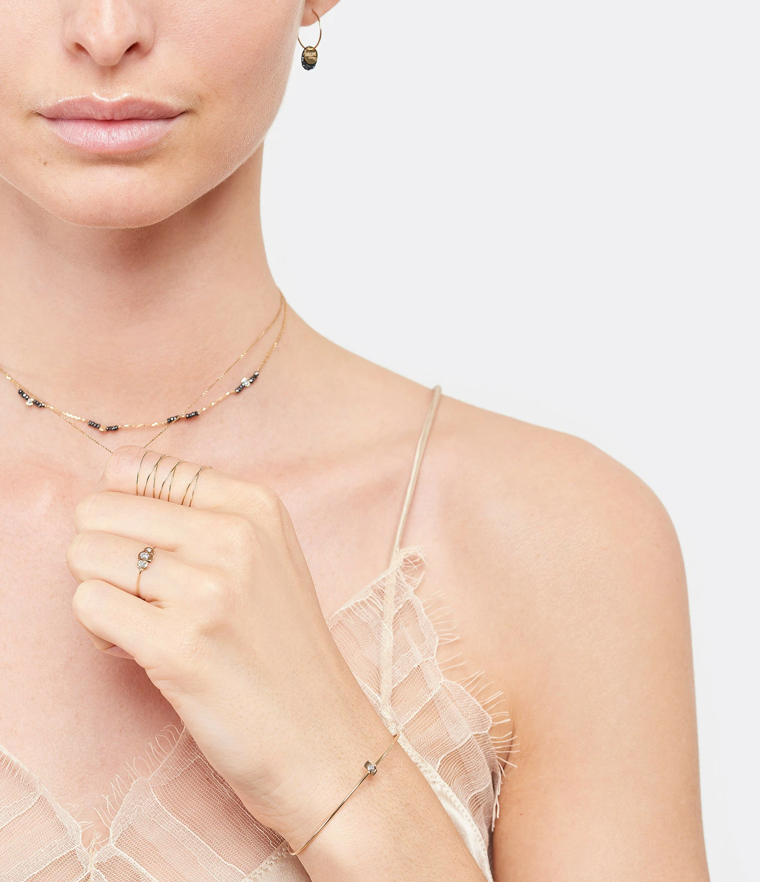 LSONGE Bague Sublime 3 Pépites Or – Image 2