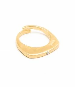 LSONGE Bague Éclat Premium Argent Doré Émail Diamanté