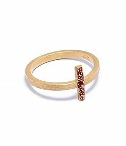 LSONGE Bague Callisté Fil Carré Émail Doré