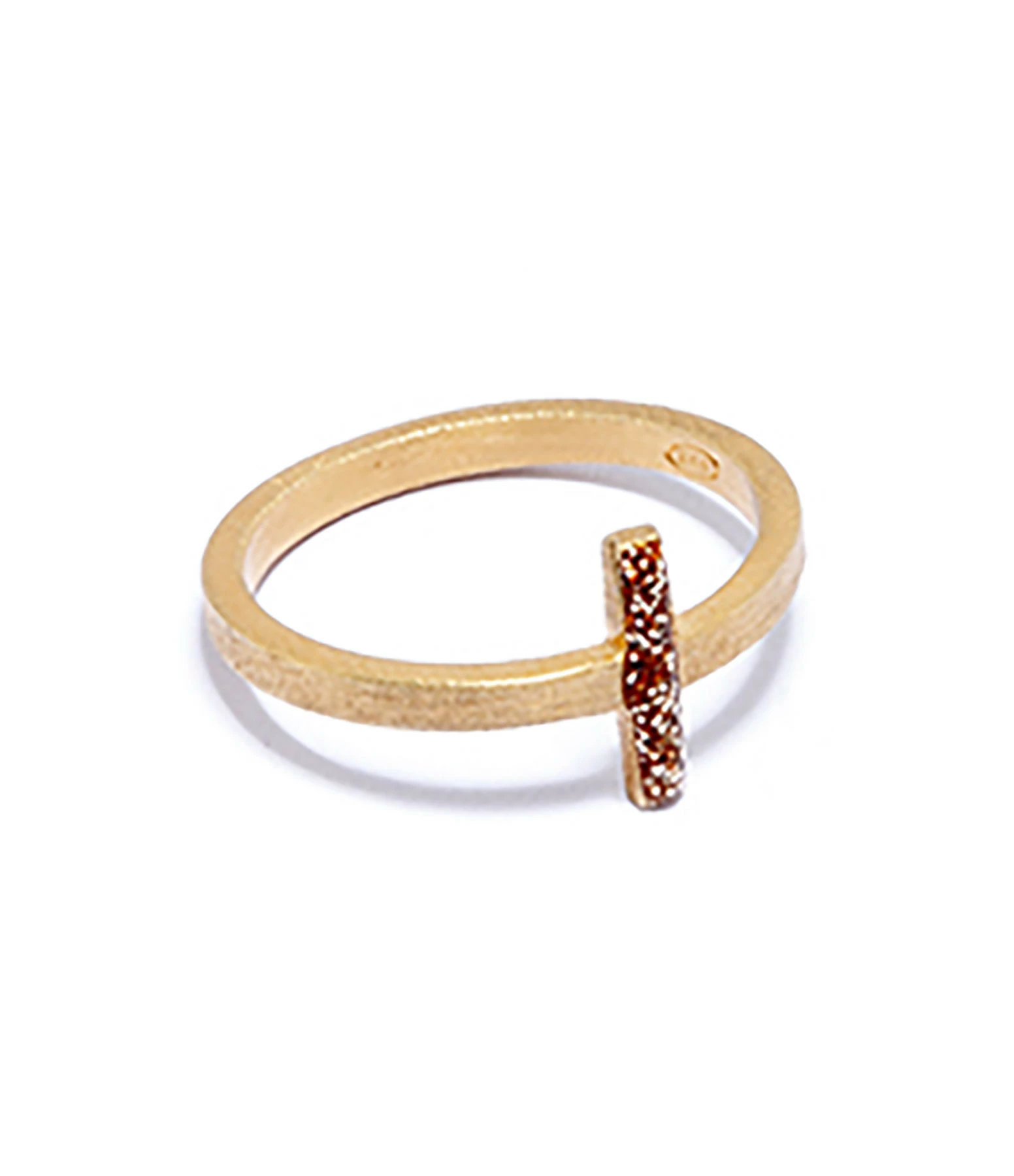 LSONGE Bague Callisté Fil Carré Émail Doré