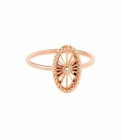 NAVA JOAILLERIE Bague Mini-Cheyenne Ovale Diamant Or Rose