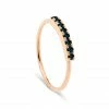 NAVA JOAILLERIE Bague Hash Diamants Noirs Or Rose